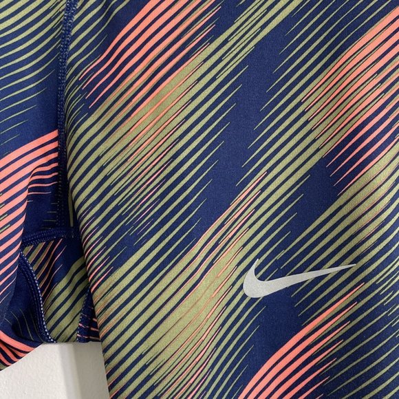 Nike Running Power Epic Run Crop Leggings Women's S Orange Green Blue Workout - Picture 6 of 9